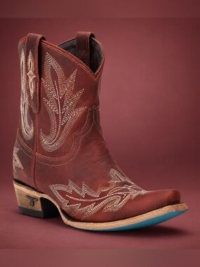 Lane Lexington Smoldering Ruby Red Western Booties Size 7 BNWT Box